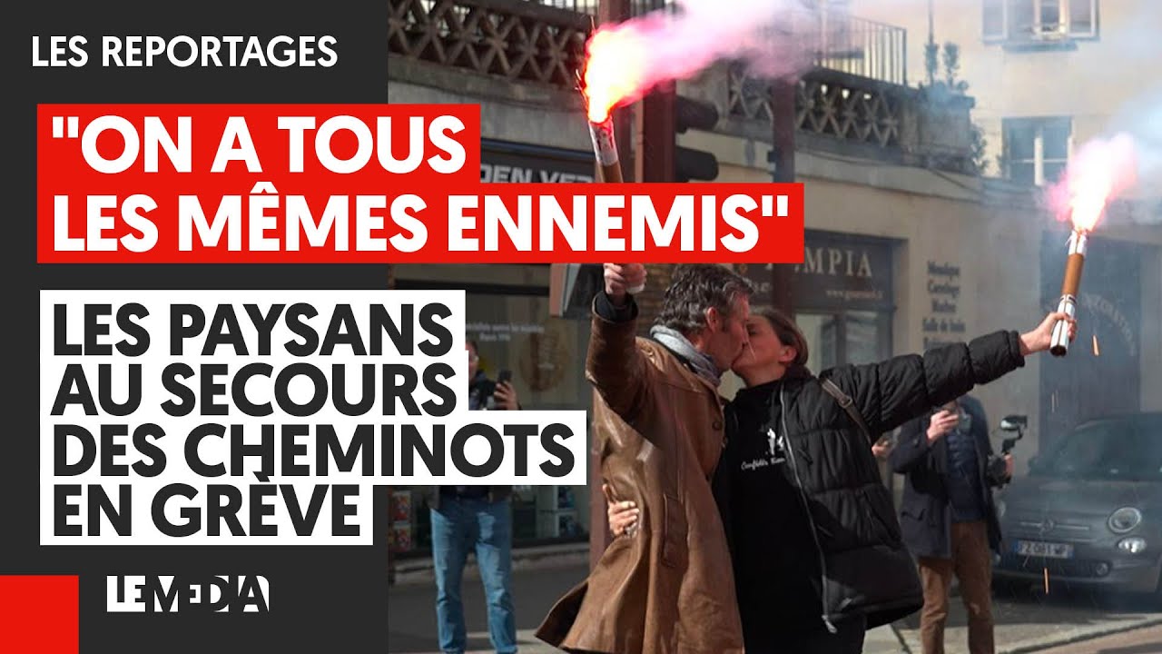 Les paysans au secours des cheminots en grève