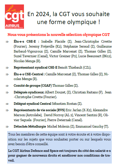 En 2024, la CGT vous souhaite une forme olympique !