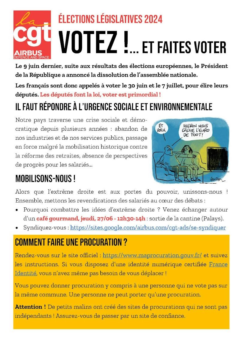 Élections législatives 2024 : votez !… et faites voter
