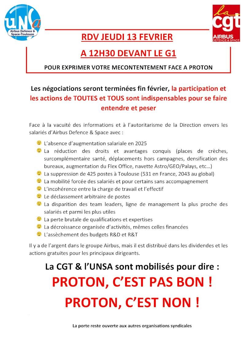 13 février 2025 : mobilisation contre le projet Proton
