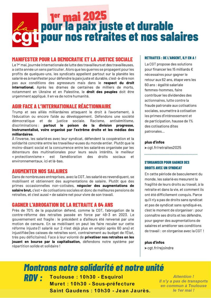 Manifestation 1er Mai 2025