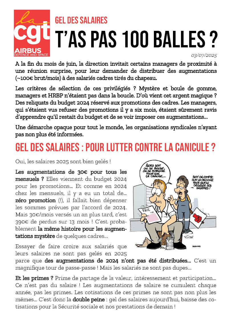 Gel des salaires : t’as pas 100 balles ?