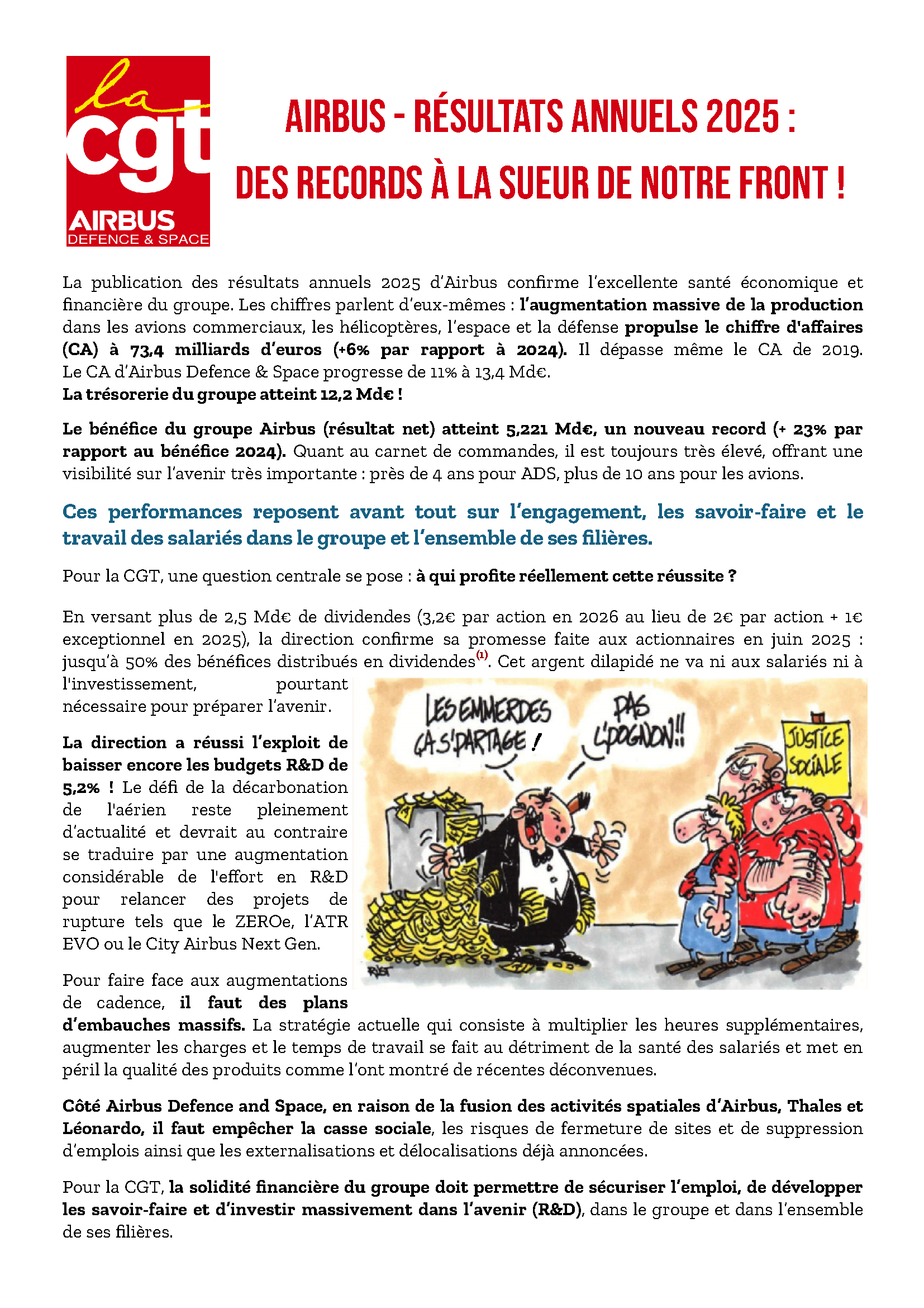 Résultats Groupe Airbus 2025