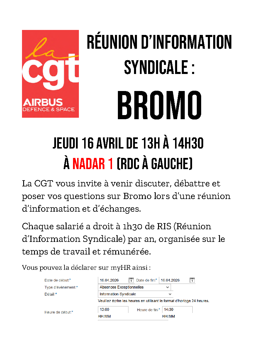 Réunion d&rsquo;information à Airbus DS Geo